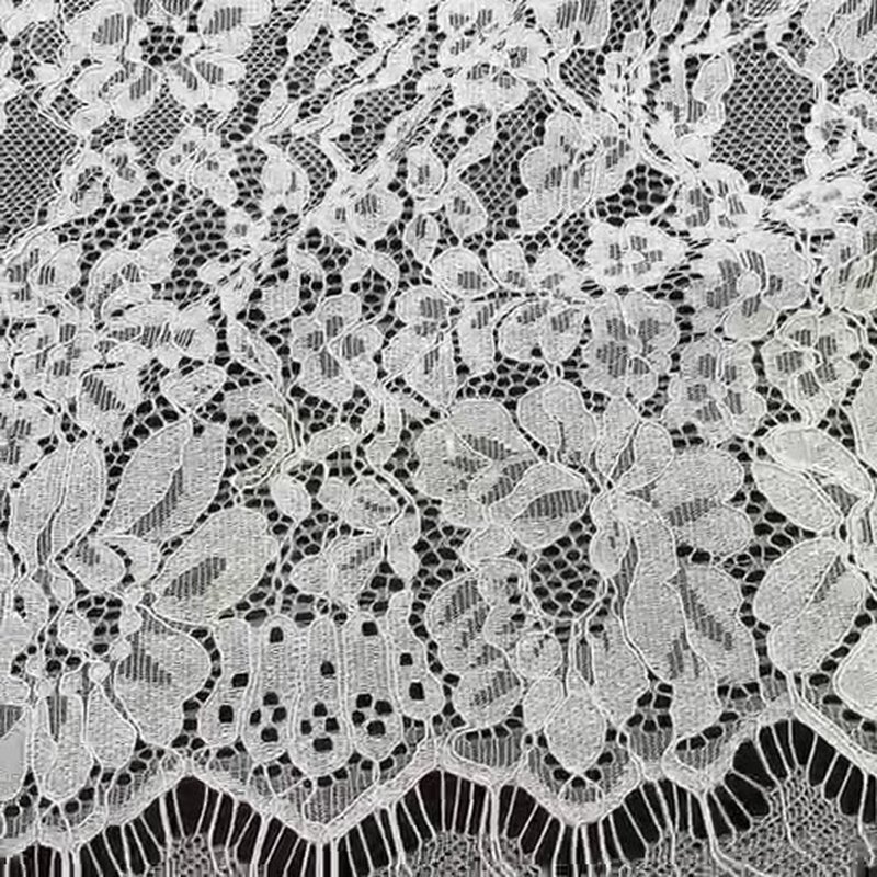 Lace Trim Dress Eyelash Nylon Lace Fabric for Women's Wear Wholesale S 11